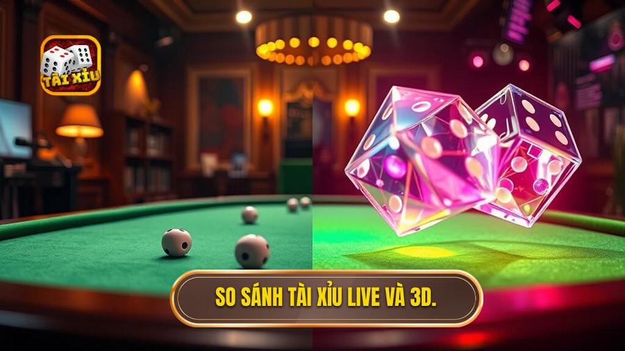 Sự khác biệt giữa Tài xỉu live và Tài xỉu thuần túy (3D)