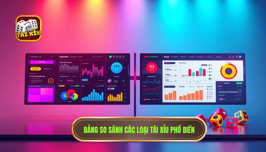 Bảng so sánh các loại hình tài xỉu phổ biến hiện nay